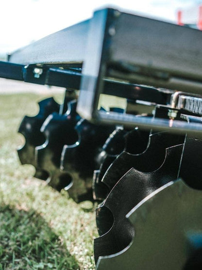 Titan Distributors Inc. 4-Ft Notched Disc Harrow Attachment Pull Behind for ATV and UTV 2-in Towball Hitch NO250072, 2025