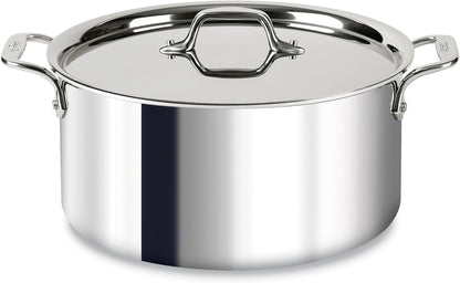 All-Clad D3 Stockpot 8 QT Stainless Lid Induction Oven Safe