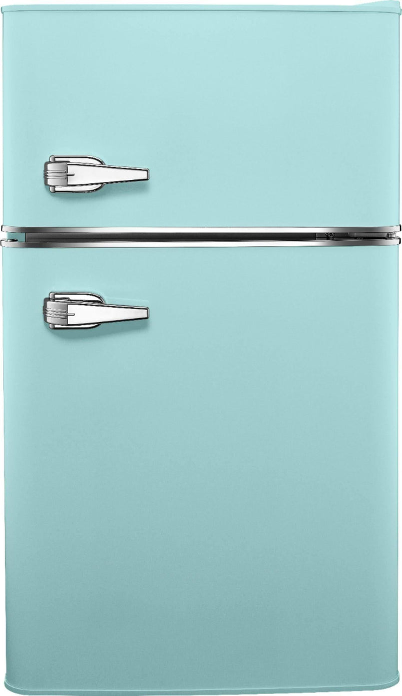 3.1 Cu. Ft. Retro Mini Fridge with Top Freezer, Cool Mint