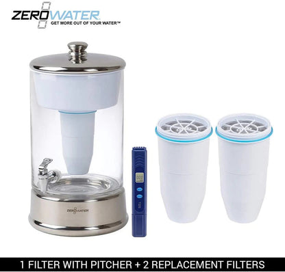40 Cup Ready-Pour Glass Dispenser BPA-Free with Free Water Quality Meter Nsf Certified