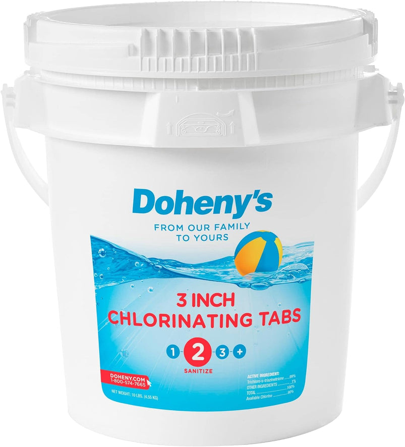 3 Inch Stabilized Chlorine Tablets, Pro-Grade Pool Sanitizer, Long Lasting, Slow Dissolving, 99% Pure Tri-Chlor, Individually Wrapped, 50lb