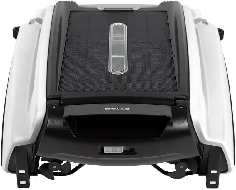 Betta Se Solar Powered Automatic Robotic Pool Surface Skimmer Cleaner with 30-Hour Continuous Cleaning Battery Power and Re-Engineered Twin Salt