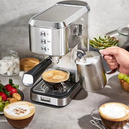 Bella Pro, Slim Espresso Machine with 20 Bars of Pressure, Stainless Steel