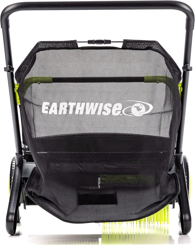 21-Inch Width Leaf and Grass Push Lawn Sweeper, Black
