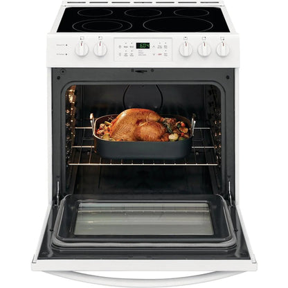 30 In. 5.0 Cu. Ft. Single Oven, White with Nvs Black Glass