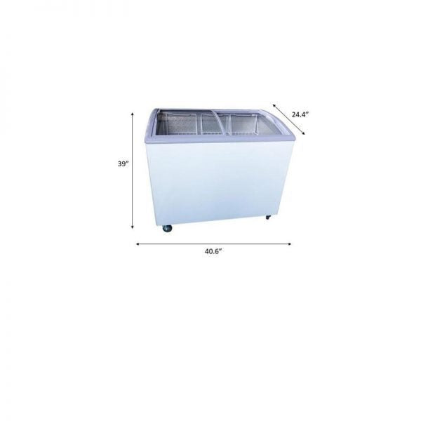 7.4 Cubic Feet Cu. Ft. Chest Freezer with Adjustable Temperature Controls