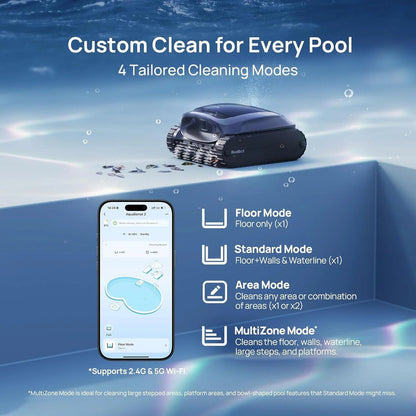 Beatbot Aquasense 2 Cordless Robotic Pool Vacuum Cleaner, Surface Parking, Double-Pass Waterline Scrubbing, Cleans Floor, Walls, and Waterline