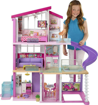 Barbie Dreamhouse Dollhouse with 70 Plus Accessories, Working Elevator, Lights and Sounds