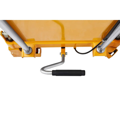 Apollolift Hydraulic Lift Table Cart, 770 Lbs Capacity, 51" MAX Height, Double Scissor Lift with Safety Guard and 4 Wheels