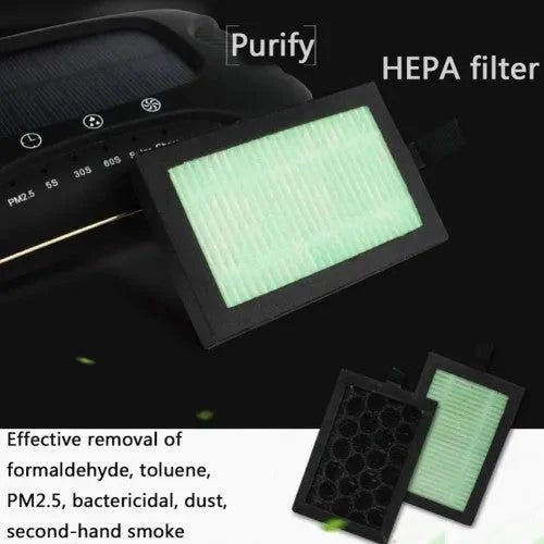 Air Purifier Aroma Diffuser Auto Mist Maker Pm 2.5 Eliminator Car Air Purifier with Fresh Air Humidifier USB Air Purifier for Car with HEPA, White