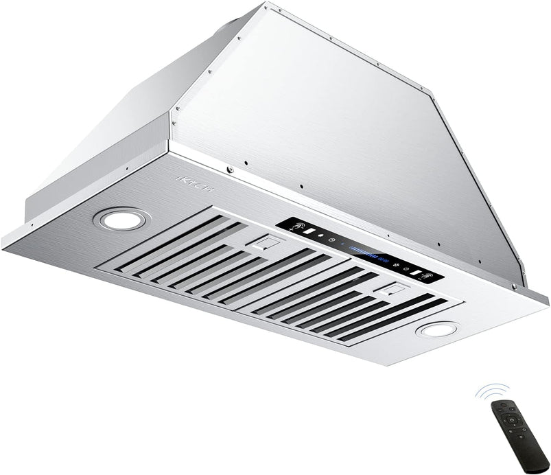 30 Inch Built-in/Insert Range Hood 900 CFM, Ducted/Ductless Convertible Duct