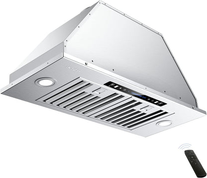 30 Inch Built-in/Insert Range Hood 900 CFM, Ducted/Ductless Convertible Duct