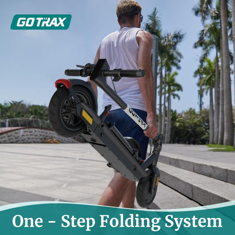 Adult Electric Scooter, 8.5 Inch Pneumatic Tires, MAX Range 14/18 Miles, MAX Speed 15.5/18 MPH, Powered by 300 Watt Motor