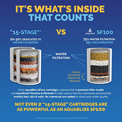 Aquabliss High Output Revitalizing Shower Filter, Reduces Dry Itchy Skin, Dandruff