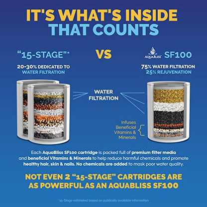 Aquabliss High Output Revitalizing Shower Filter, Reduces Dry Itchy Skin, Dandruff