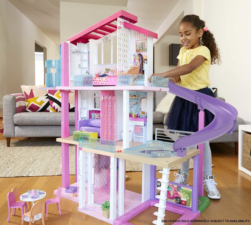 Barbie Dreamhouse Dollhouse with Elevator, Pool, Lights and 70 Plus Accessories, 3-Story Playset