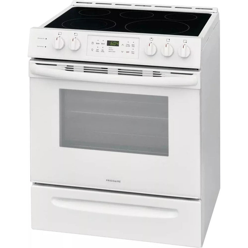 30 In. 5.0 Cu. Ft. Single Oven, White with Nvs Black Glass