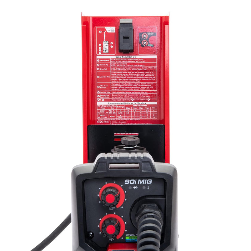 90i Fc Flux Core Wire Feed Weld-Pak Welder, 120V Welding Machine, Portable W/Shoulder Strap, Protective Metal Case, Small Jobs, K5255-1