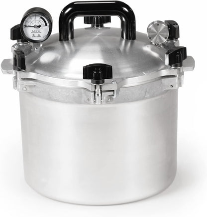 All American 1930, 21.5qt Pressure Cooker/Canner the 921, Metal to Metal Sealing System, Easy to Open and Close, Suitable for Gas, Electric