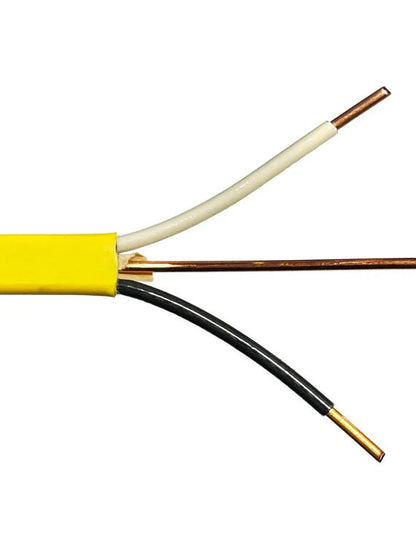 Unbranded 250-Ft Roll 12-2 AWG NM-B Gauge Indoor Electrical Copper Wire Ground Cable, White /2, 2025