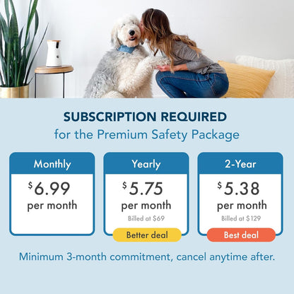 360 Degree Cat Camera, See Your Cat from Anywhere, Rotating 360 Degree Cat Tracking, Treat Toss, Color HD Night Vision, 2-Way Audio