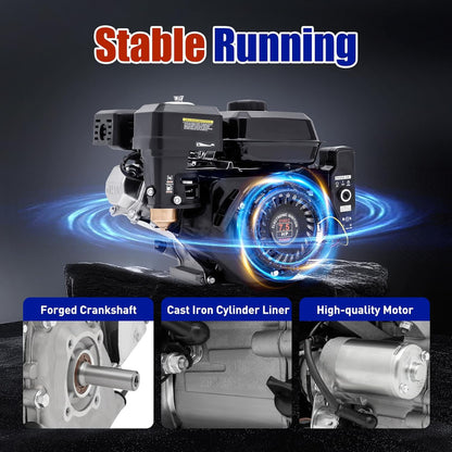 7.5HP 212CC 4-Stroke OHV Gasoline Engine with Electric Start for Go-Karts, Compressors, Generators, Durable and Fuel Efficient