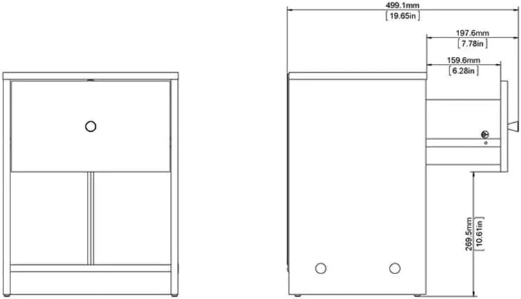 3-Pc Scandinavian Design Engineered Wood Bedroom Furniture Set with 3-Drawer Chest and 6-Drawer Double Dresser and 1-Drawer Nightstand