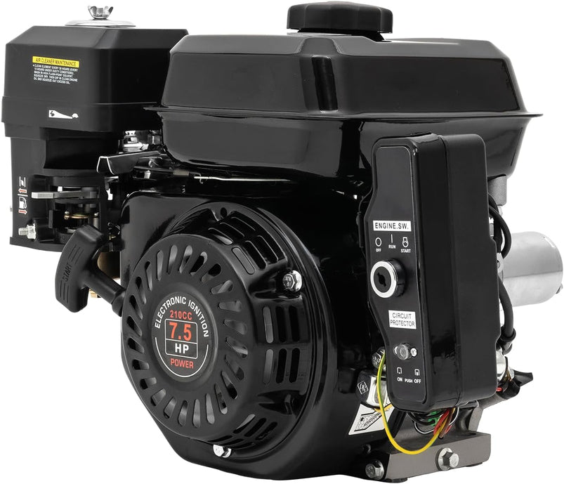 7.5HP 212CC 4-Stroke OHV Gasoline Engine with Electric Start for Go-Karts, Compressors, Generators, Durable and Fuel Efficient
