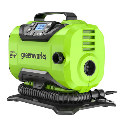 24 Volt Battery Powered 160-PSI Inflator with 2.0 AH USB-C Battery and Charger, Green