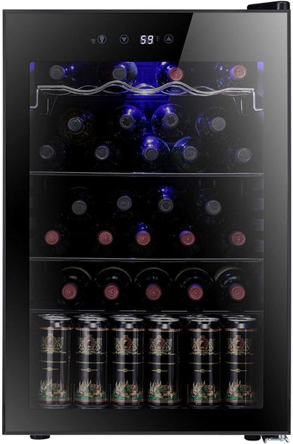 Antarctic Star 36 Bottle Wine Cooler/Cabinet Beverage Refrigerator Small Mini Wine Cellar Beer Soda Bar Fridge Quiet Operation Compressor Adjust
