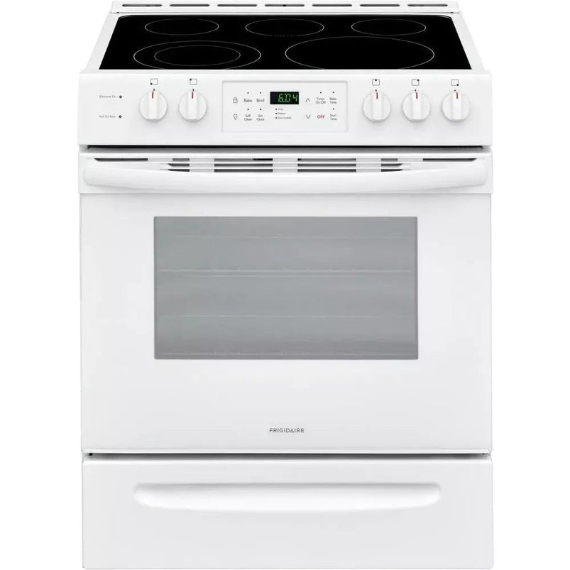 30 In. 5.0 Cu. Ft. Single Oven, White with Nvs Black Glass