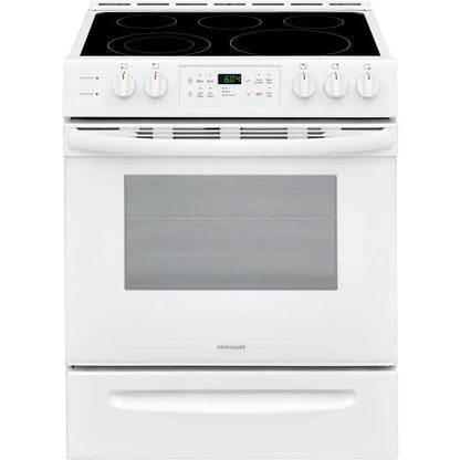 30 In. 5.0 Cu. Ft. Single Oven, White with Nvs Black Glass