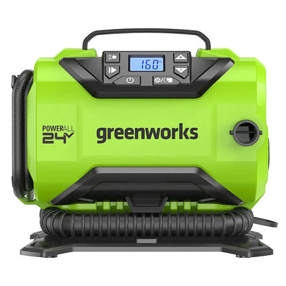 24 Volt Battery Powered 160-PSI Inflator with 2.0 AH USB-C Battery and Charger, Green