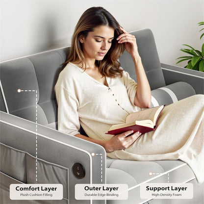 3 in 1 Convertible Sleeper Sofa Bed