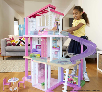Barbie Dreamhouse Dollhouse with 70 Plus Accessories, Working Elevator, Lights and Sounds