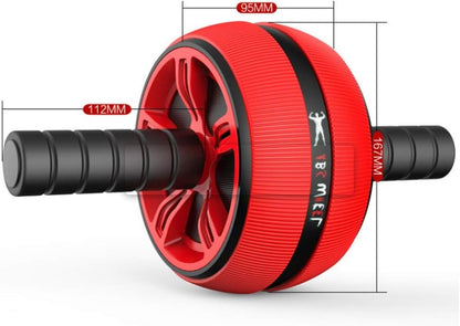 Abdominal Wheel Roller Trainer, Ab Roller Wheel Exercise Equipment, with Training Pad, Fitness Equipment, for Gym Home Exercise Tool Red