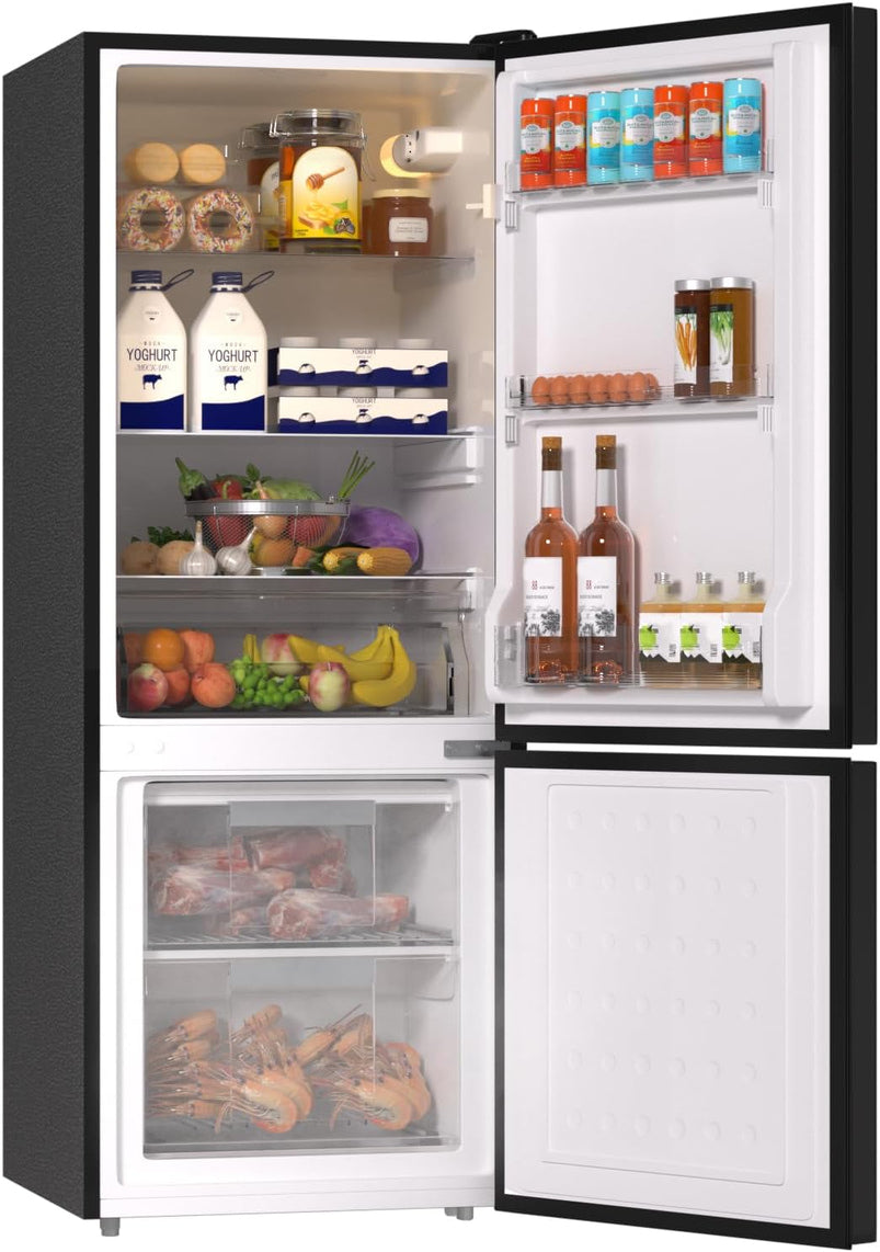 Bangson Refrigerator 7.1 Cu. Ft. Bottom Freezer Black Apartment