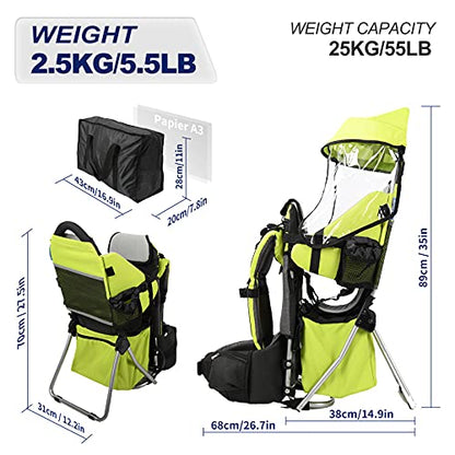 Besrey Child Carrier Lightweight Child Toddler Kids Carrier Backpack for Camping Hiking Grey