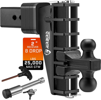 Adjustable Trailer Hitch Fits 2-Inch Receiver