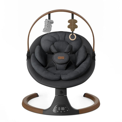 Baby Swings for Infants, Monamii Baby Swing, Bluetooth Infant Swing with Music Speaker, 5 Speeds and Remote Control, Indoor and Outdoor Use