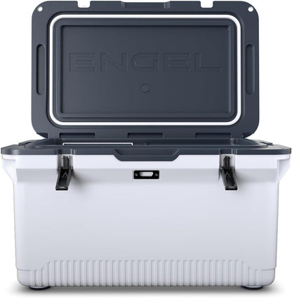 60 QT Ultra-Light Injection Molded Cooler, Ice Chest Keeps Ice up to 7 Days, Large Cooler Includes Wire Basket, Divider and Built-in Bottle Opener