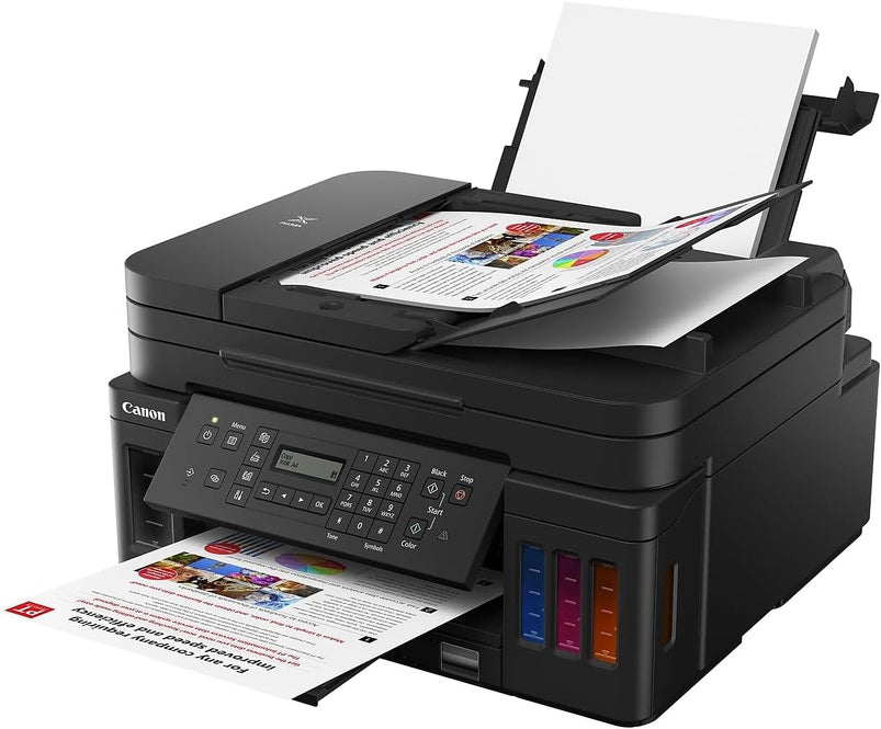 All-in-One Printer Home Office, Wireless Super Tank Printer, Copier, Scan, Fax and Adf with Mobile Printing, Black, Works with Alexa