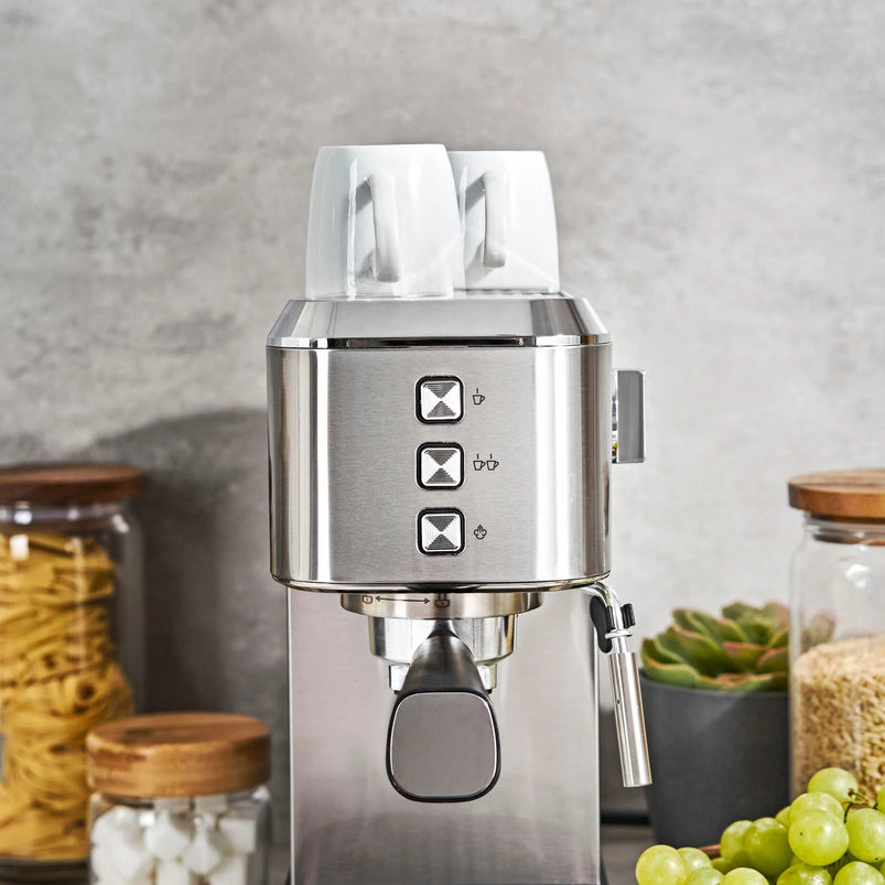 Bella Pro, Slim Espresso Machine with 20 Bars of Pressure, Stainless Steel