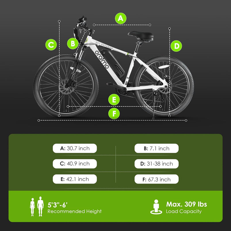Adult Electric Bike, 350W BAFANG Motor 500W Peak, 4A 3H Fast Charging, 468Wh Li-Ion Battery, 21 Speed Gears, Air Saddle