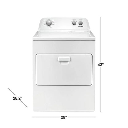7.0 Cu. Ft. Electric Dryer, AutoDry System, Wrinkle Shieldtm, White