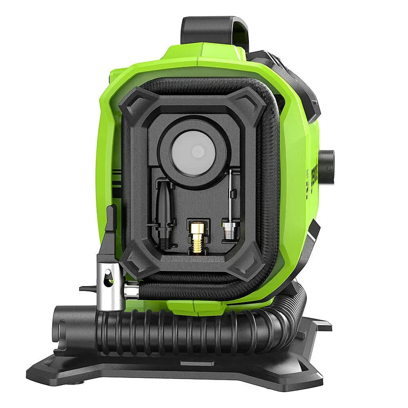24 Volt Battery Powered 160-PSI Inflator with 2.0 AH USB-C Battery and Charger, Green