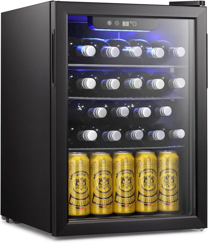 Antarctic Star 36 Bottle Wine Cooler/Cabinet Beverage Refrigerator Small Mini Wine Cellar Beer Soda Bar Fridge Quiet Operation Compressor Adjust