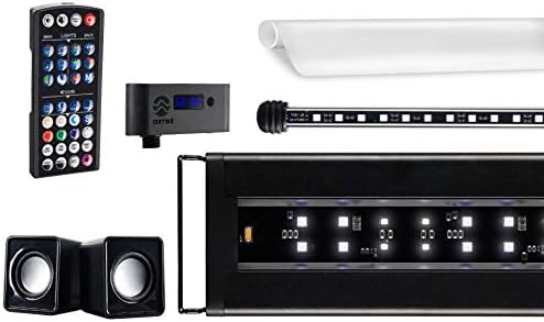 72" Inch Serene Aquarium Visual and Audio Aquatic Experience Kit with LED Aquarium Light, LED Background Light