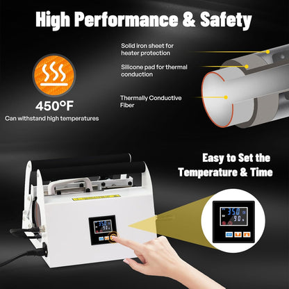 40oz Tumbler Press Tumbler Heat Press Sublimation 40 OZ Tumbler Top and Tapered Bottom Full Wrap, Diy Heat Transfer Vinyl