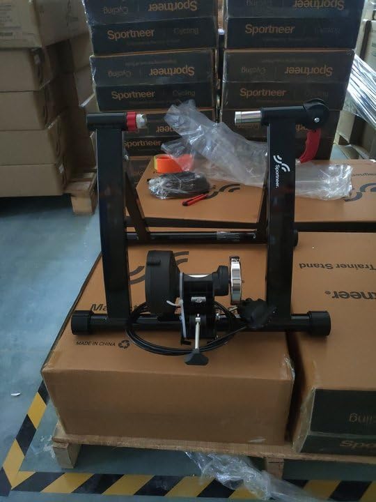 Bike Trainer Stand Indoor Riding, Sportneer Magnetic Stationary Bicycle Exercise Stand with Noise Reduction Wheel, 6 Resistance Adjustable